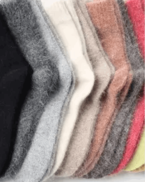 Stack of multicolored fabric swatches