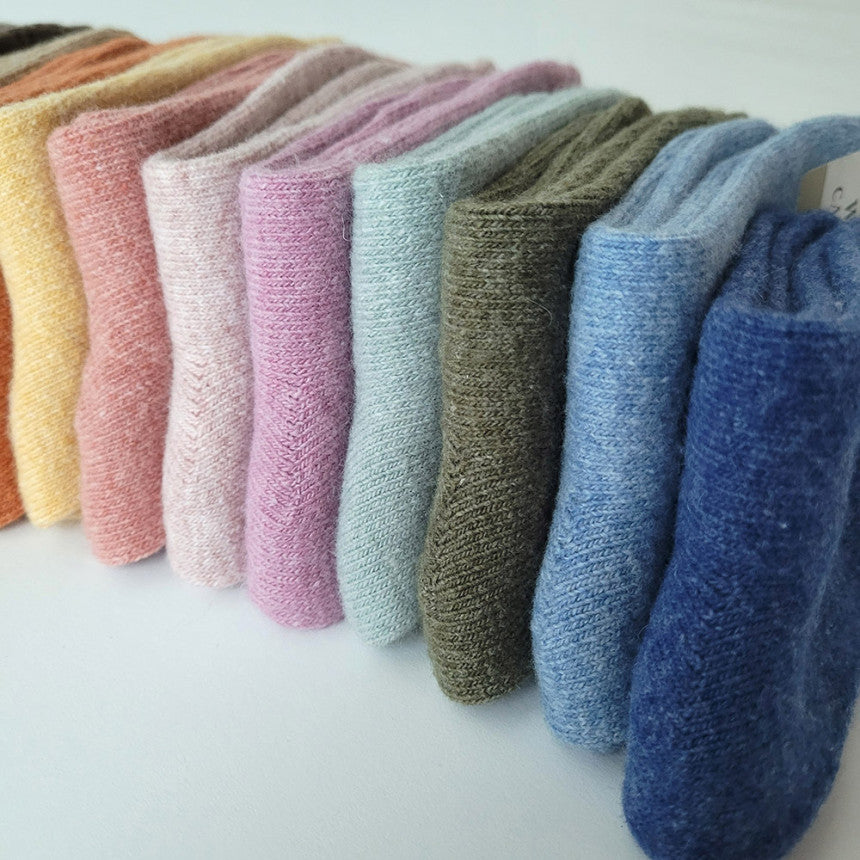 Premium Line 17 Color Options Cashmere Wool Socks, Wholesale