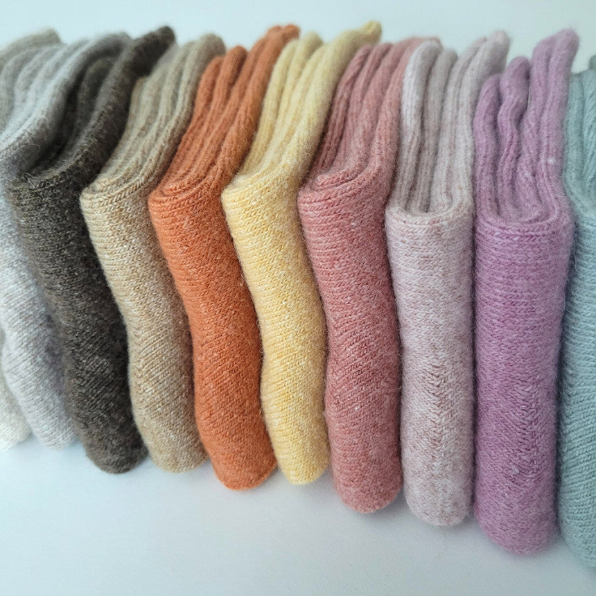 Premium Line 17 Color Options Cashmere Wool Socks, Wholesale