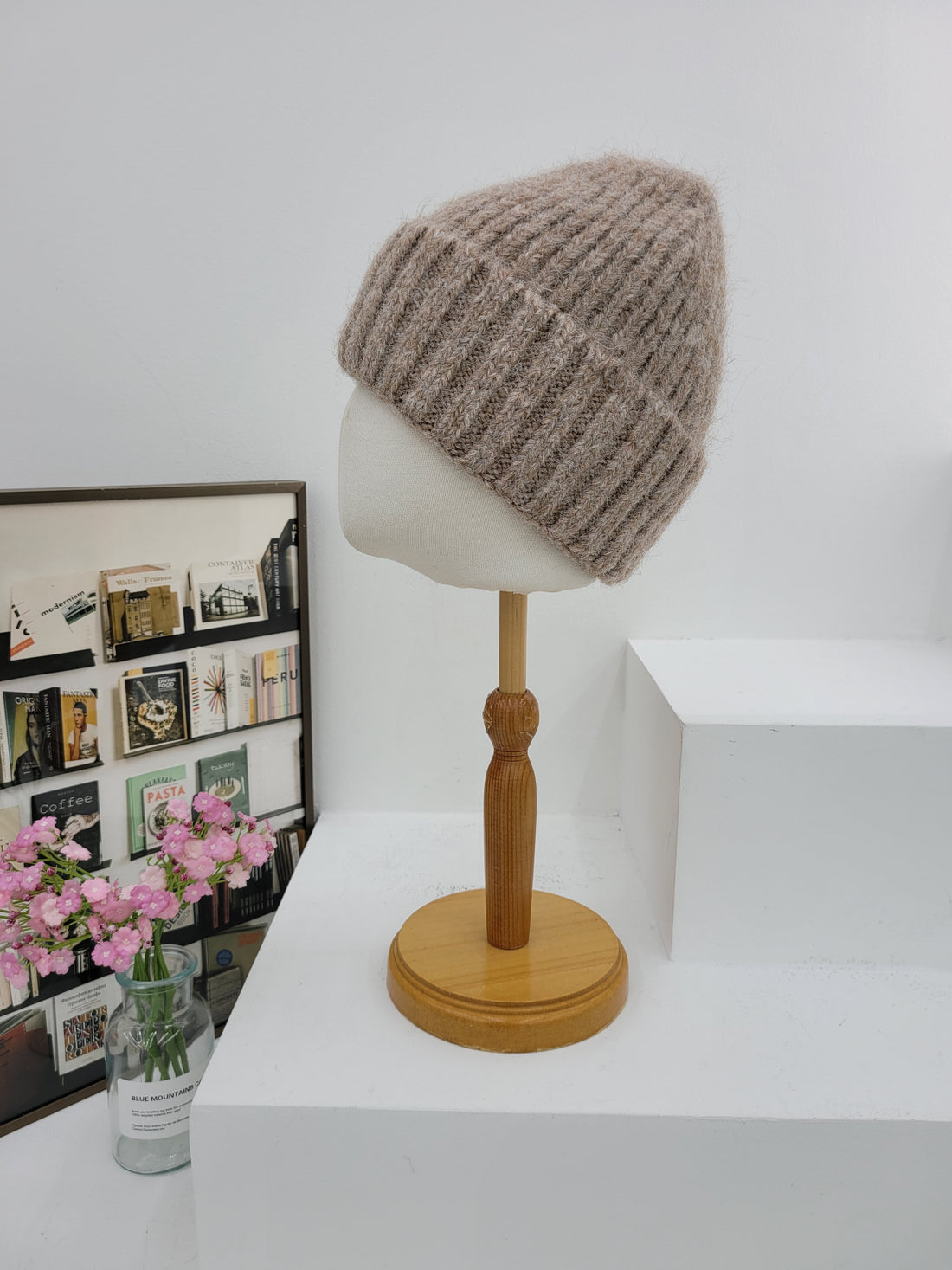 Eco Ribbed Wool Beanie, Unisex Winter Beanie