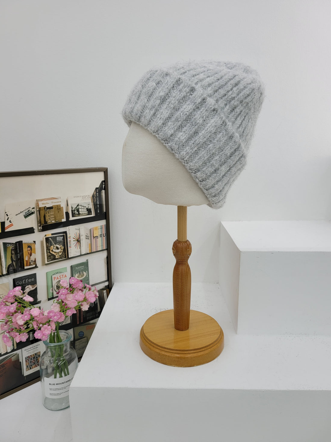 Eco Ribbed Wool Beanie, Unisex Winter Beanie