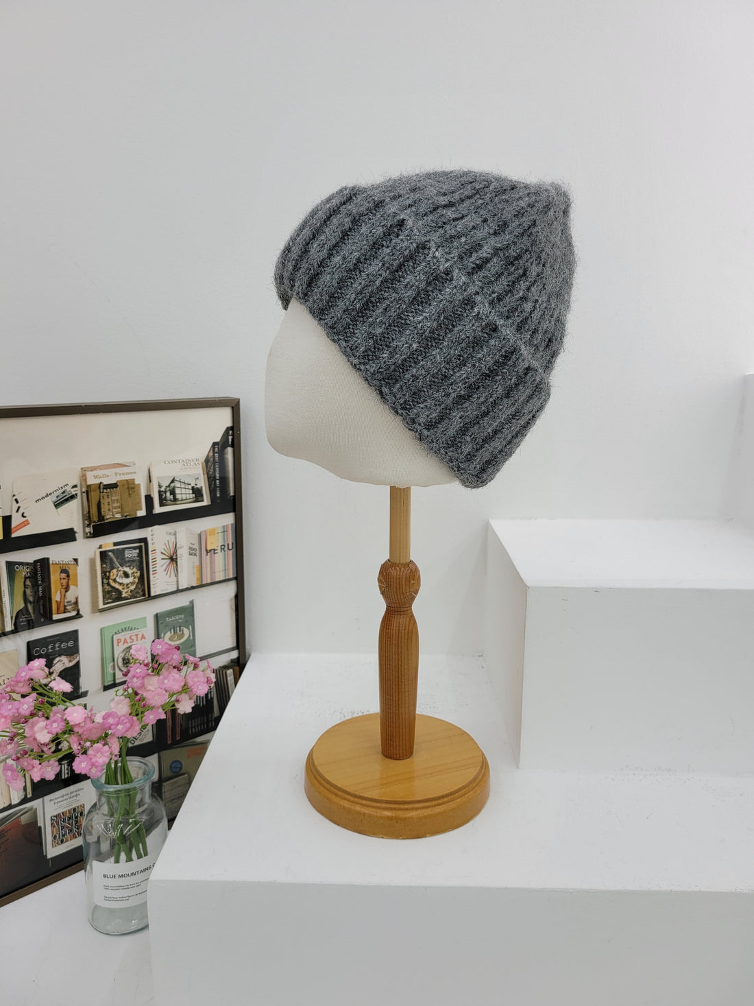 Eco Ribbed Wool Beanie, Unisex Winter Beanie