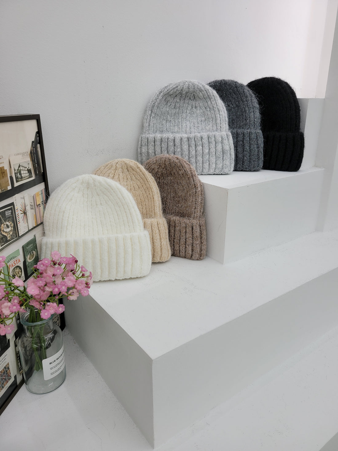 Eco Ribbed Wool Beanie, Unisex Winter Beanie
