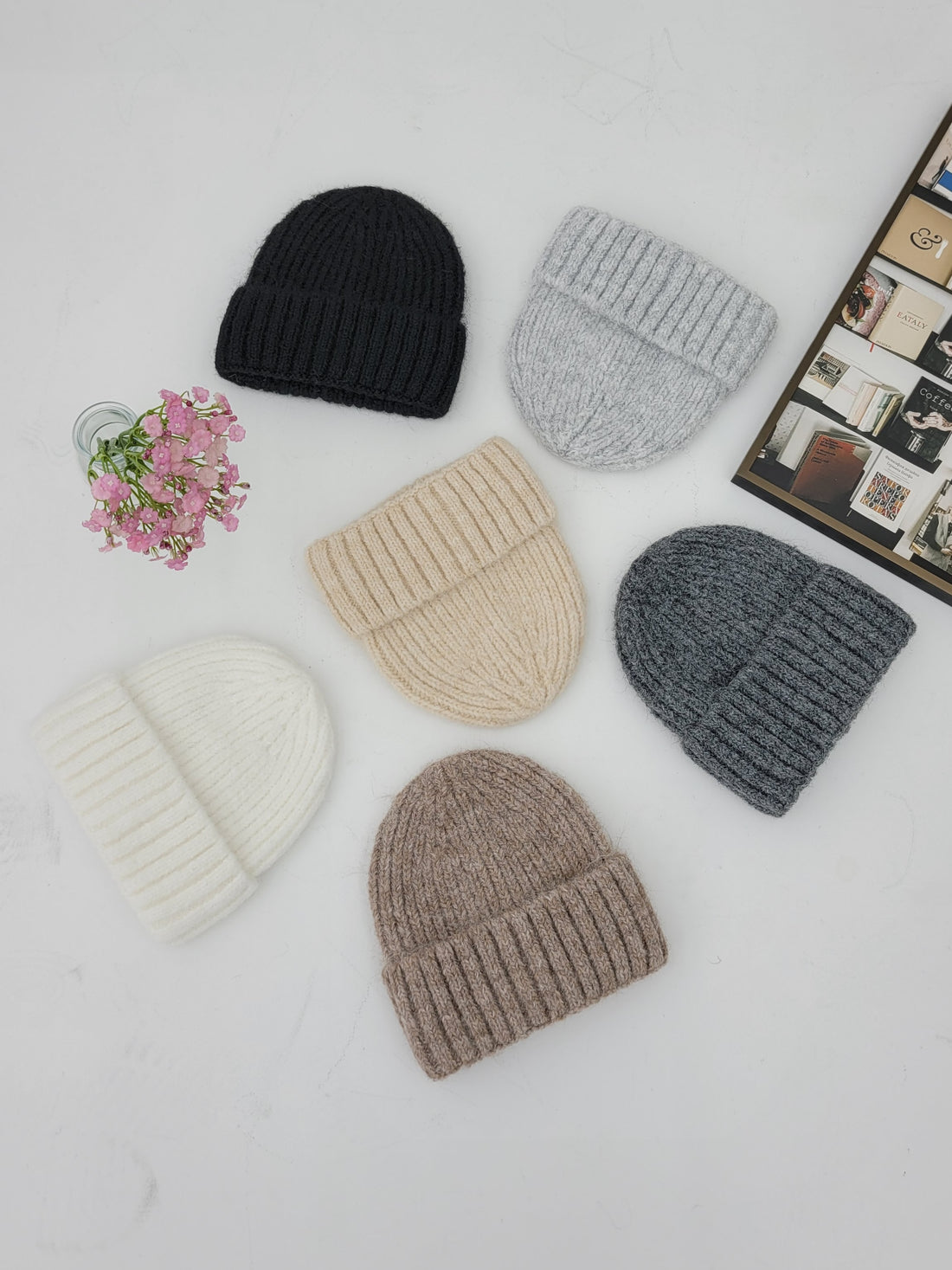 Eco Ribbed Wool Beanie, Unisex Winter Beanie