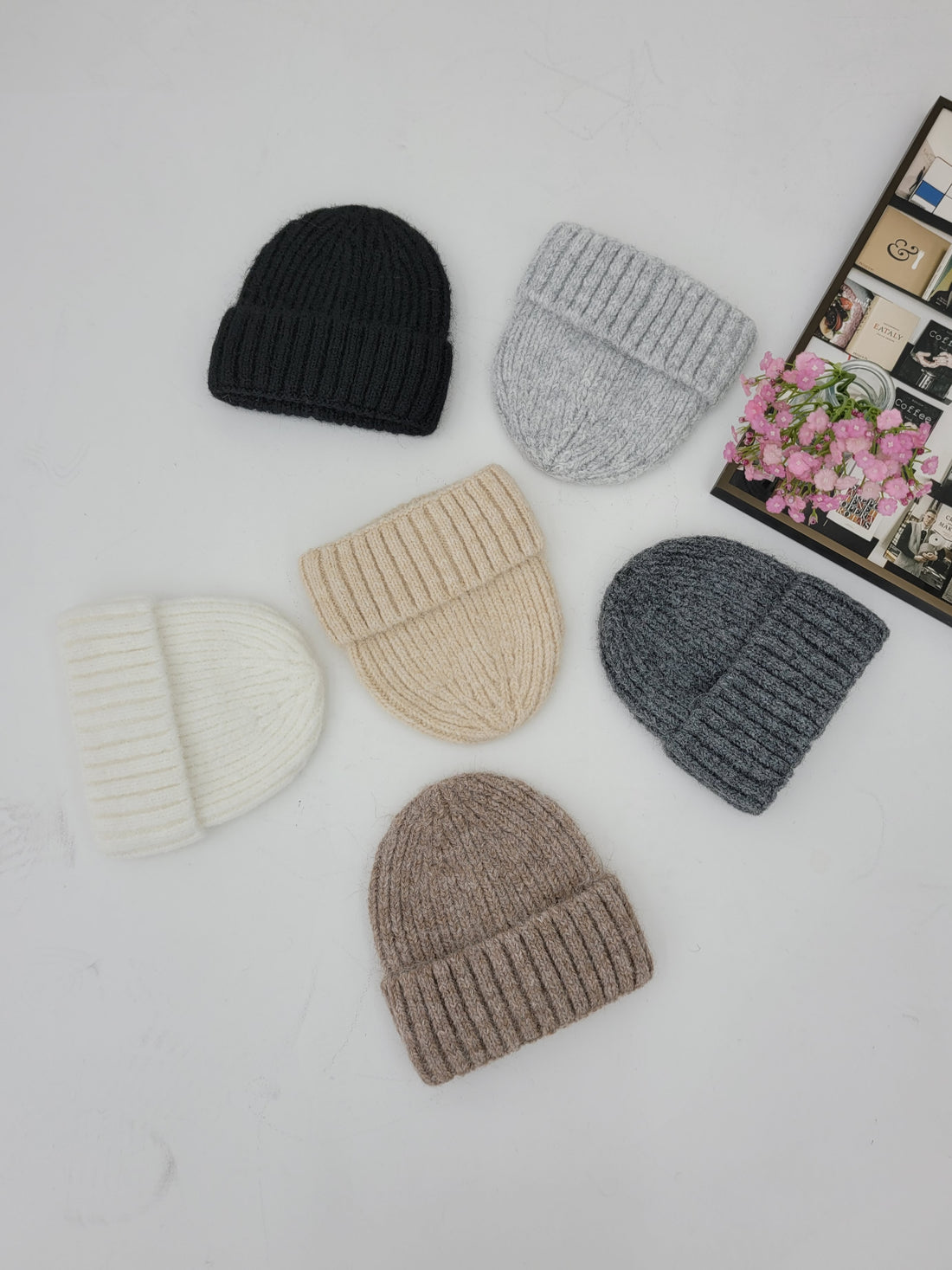 Eco Ribbed Wool Beanie, Unisex Winter Beanie