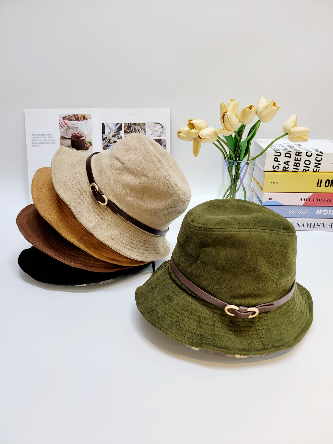 Vegan Suede Bucket Hat