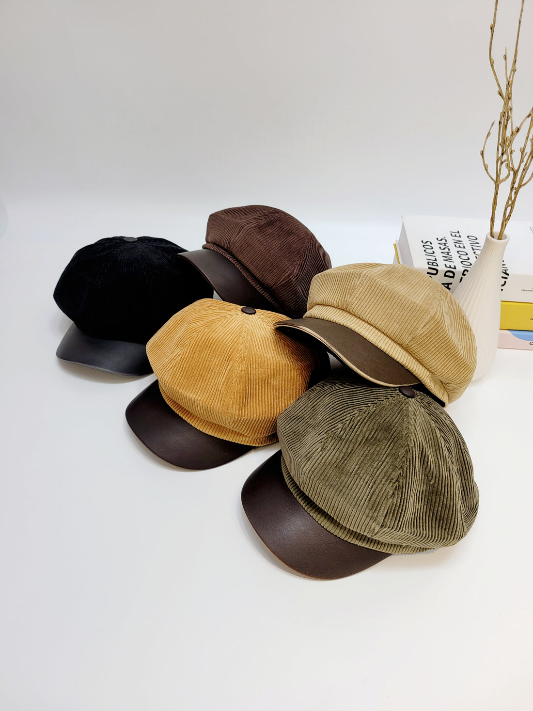 Unisex Corduroy Fall/Winter Newsboy Hat