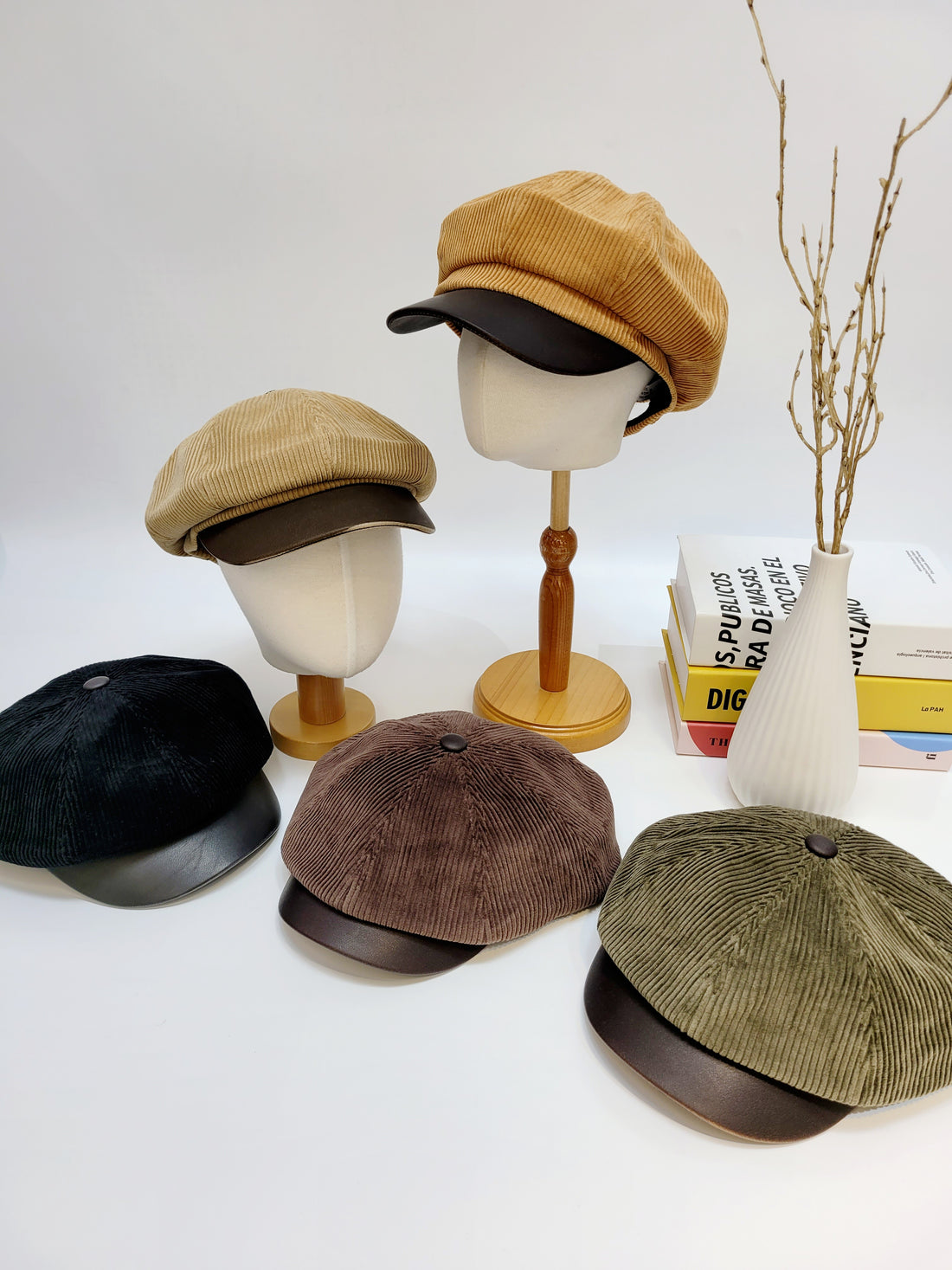 Unisex Corduroy Fall/Winter Newsboy Hat