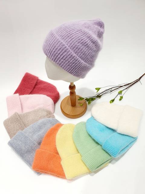 100% Angora Knit Basic Beanie Hat – Comfortarians